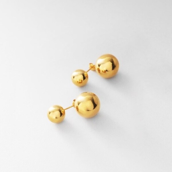 ココシュニック オンキッチュ（COCOHNIK onkitsch）/シルバー ホロウピアス ボール フロントバック GP