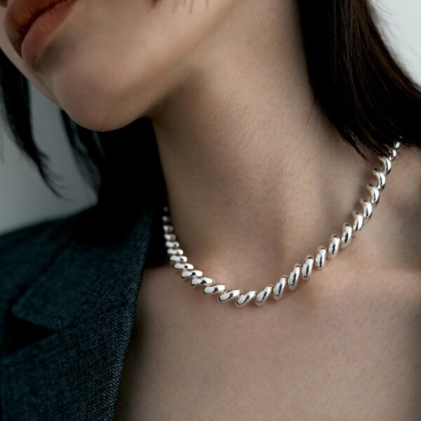 COCOSHNIK / ココシュニック シルバー デザインチェーン オーバルボールL ブレスレット ココシュニック デザインチェーンネックレス シルバー デザイン