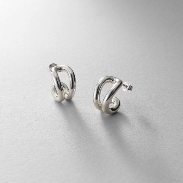 ココシュニック オンキッチュ（COCOHNIK onkitsch）/シルバー スモールフープ ニュアンスループピアス