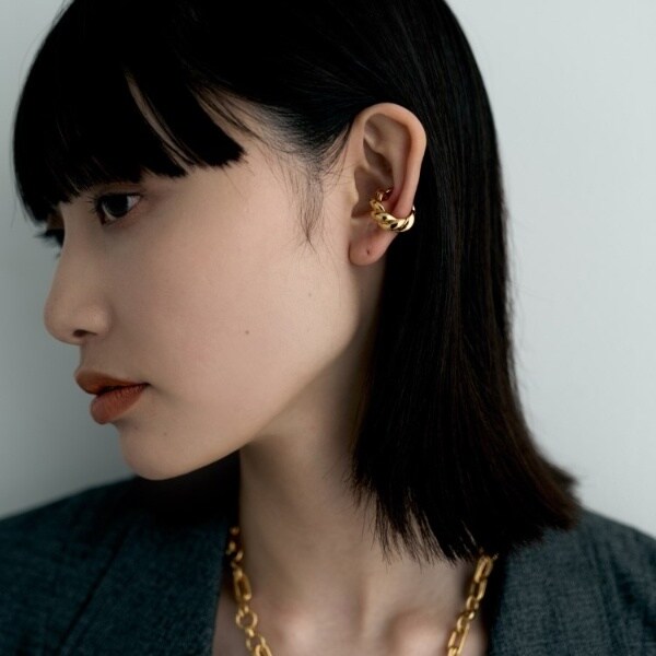 シルバー ニッティングモチーフ ピアス GP／ココシュニック オン