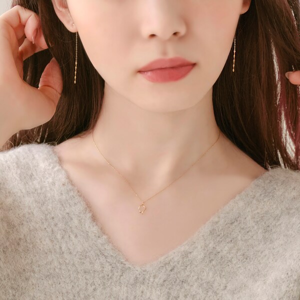 フィービィー（Phoebe）/【Ｋ１０】リーフィーダイヤモンドネックレス_7