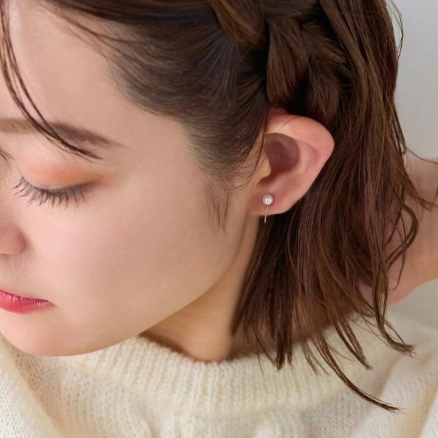 フィービィー（Phoebe）/【K10】ウォーターパールフープイヤリング　ゴールドの通販は