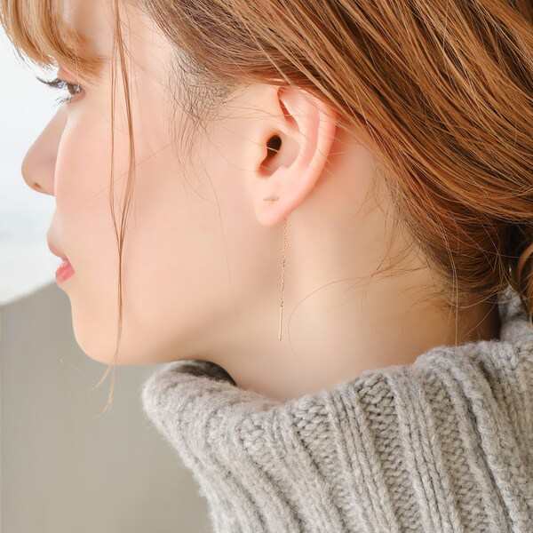 K10】ロンバスカットアメリカンピアス / Phoebe | ファッション