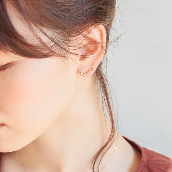 K14 14金 YG イエローゴールド ピアス ターコイズ 総重量約3.6g 中古  