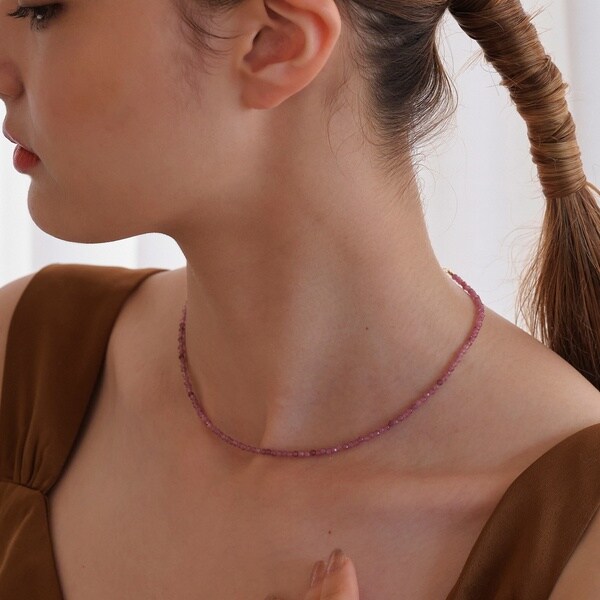 ジュピター（JUPITER）/【K10】天然石ビーズネックレス/ピンクトルマリン/ete JEWELRYシリーズの通販は 12,100円