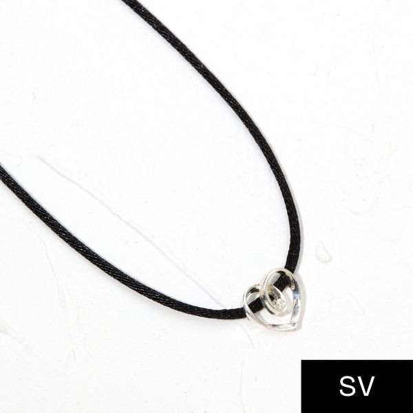 ジュピター（JUPITER）/【SV】ハートモチーフダイヤモンドコードネックレス　シルバー_4