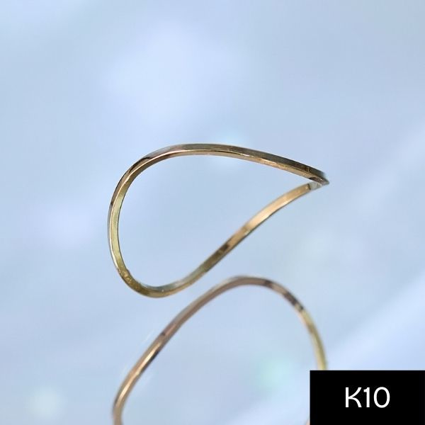 ジュピター（JUPITER）/【K10】ウェーブスリムピンキーリング/lapping waves