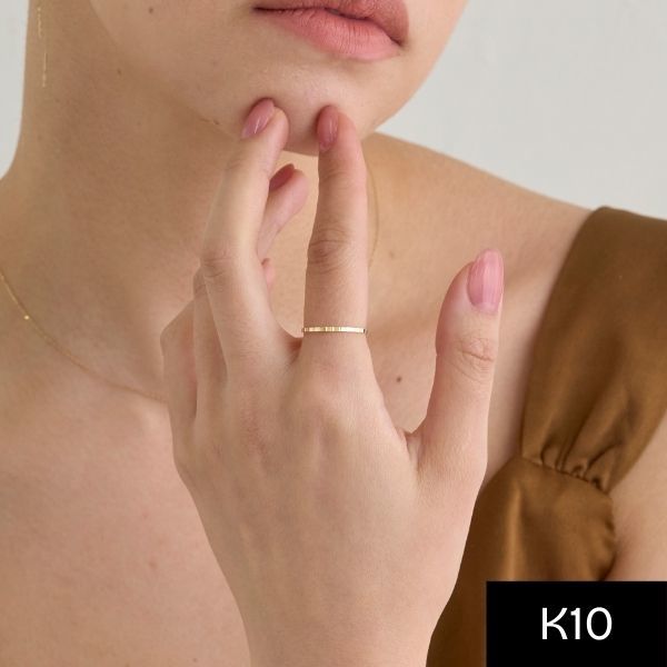 ジュピター（JUPITER）/【K10】スリムリング／ゴールド