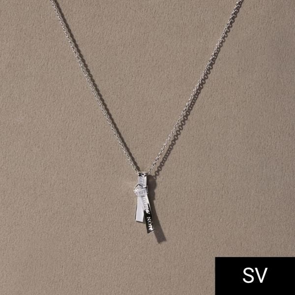 ジュピター（JUPITER）/【SV925】タイリボンモチーフネックレス／ペア／シルバー