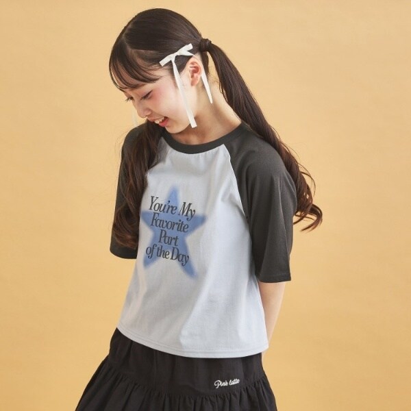 ピンクラテ（PINK−latte）/スプレー星ラグランTシャツの通販は
