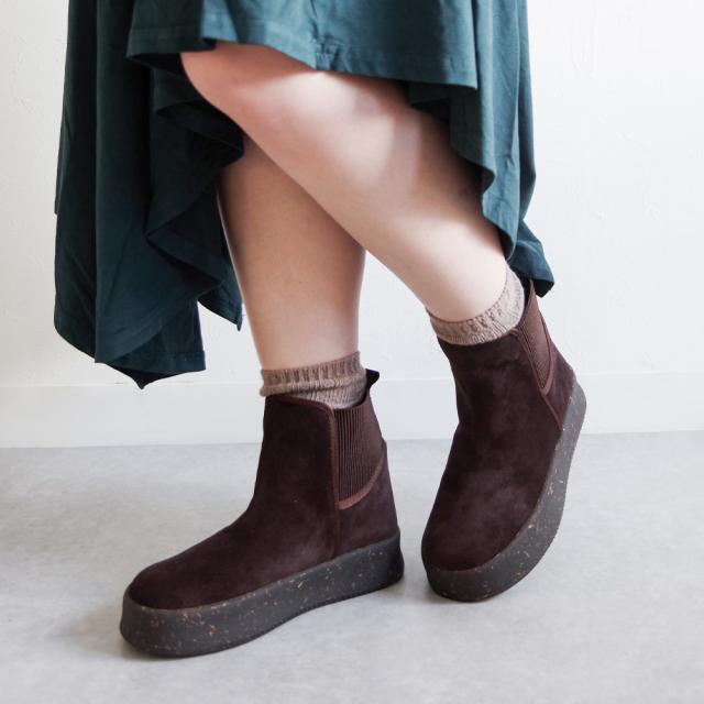 ミネトンカ（MINNETONKA）/スエードショートブーツ サイドゴアブーツ 24M09 厚底ブーツ インヒール_1