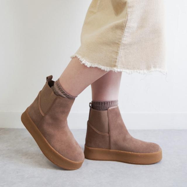 ミネトンカ（MINNETONKA）/スエードショートブーツ サイドゴアブーツ 24M09 厚底ブーツ インヒール_2