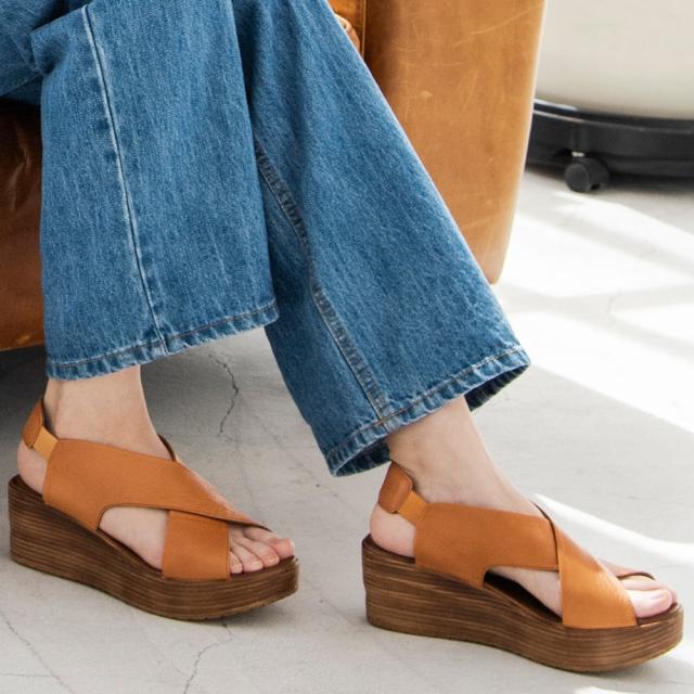 シュークローゼットセレクト（SHOE CLOSET SELECT）/BUENO （ブエノ） / クロスベルトウエッジソールサンダル L3402 厚底サンダル