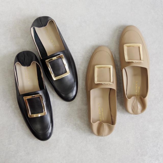 シュークローゼットセレクト（SHOE CLOSET SELECT）/CORSO ROMA，9 (コルソローマ) / レザー スクエアモチーフ ローファー MEX 574_2
