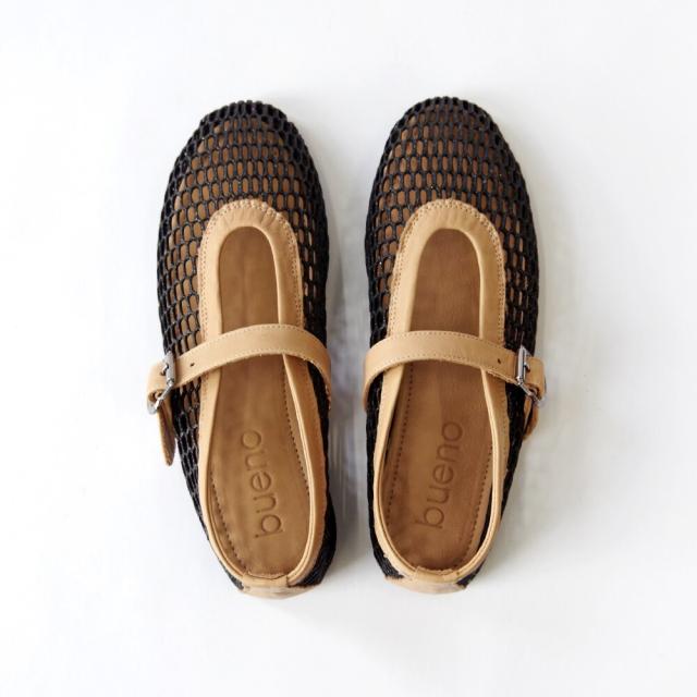 シュークローゼットセレクト（SHOE CLOSET SELECT）/BUENO （ブエノ） / メリージェーン フラットシューズ メッシュストラップシューズ… シュークローゼットセレクト（SHOE CLOSET SELECT）/BUENO （ブエノ