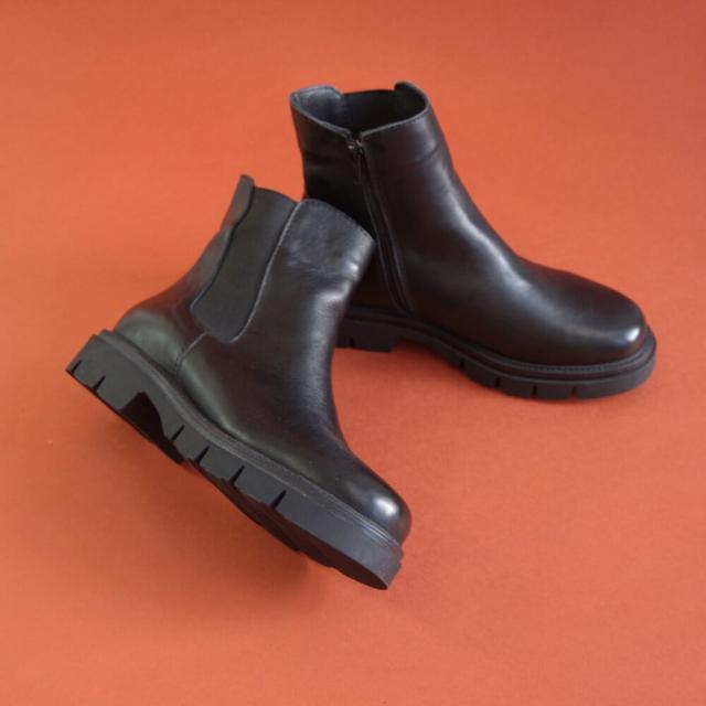 シュークローゼットセレクト（SHOE CLOSET SELECT）/BUENO （ブエノ） / 本革  厚底サイドゴアブーツ【F1602】