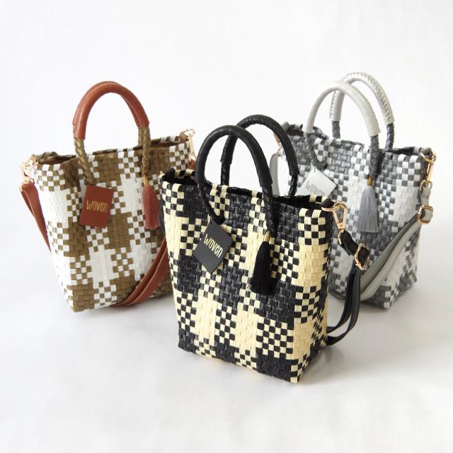 ウーヴン（WOVEN）/WOVEN (ウーヴン) / メキシコ製 2WAY ミニトートバッグ メルカドバッグ かごバッグ_3