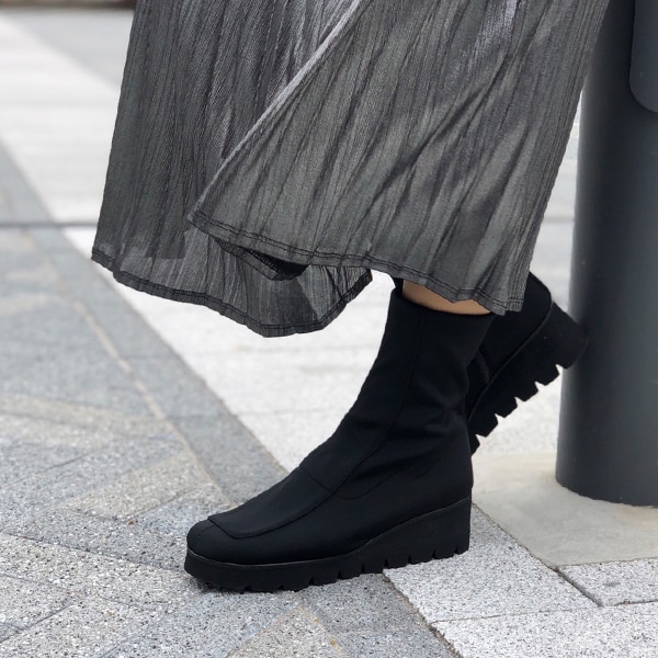 モネ（Monet）/【レイン対応/防水】ストレッチソックス 厚底ブーツ