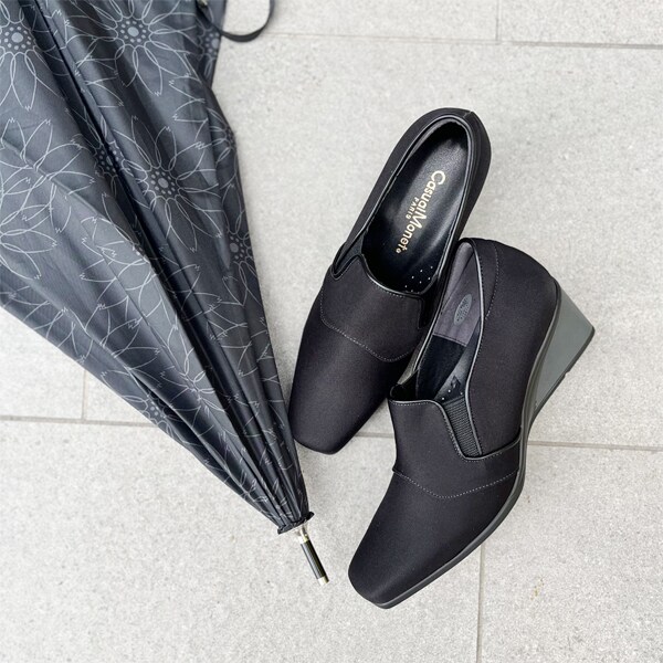 モネ（Monet）/【レイン対応/防水】ウェッジソール スリッポンシューズ