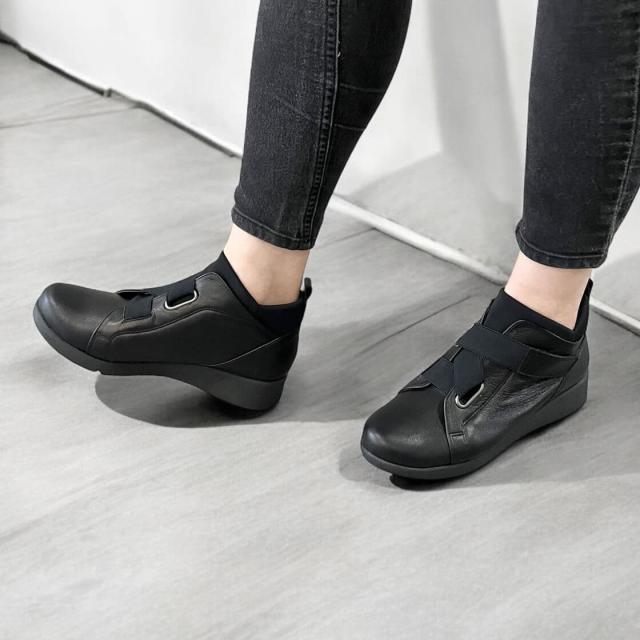 モネ（Monet）/【883205】甲ベルクロゴム仕様 アンクル丈 コンフォートシューズ