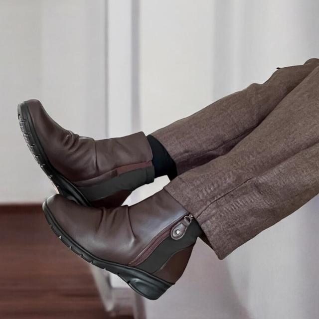 モネ（Monet）/【25秋冬新作】【超軽量】 フロントジップ サイドゴアブーツ