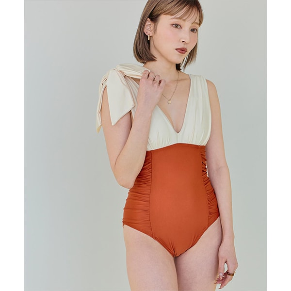 ティティベイト（titivate）/【SEA DRESS】深Vネックシンプル