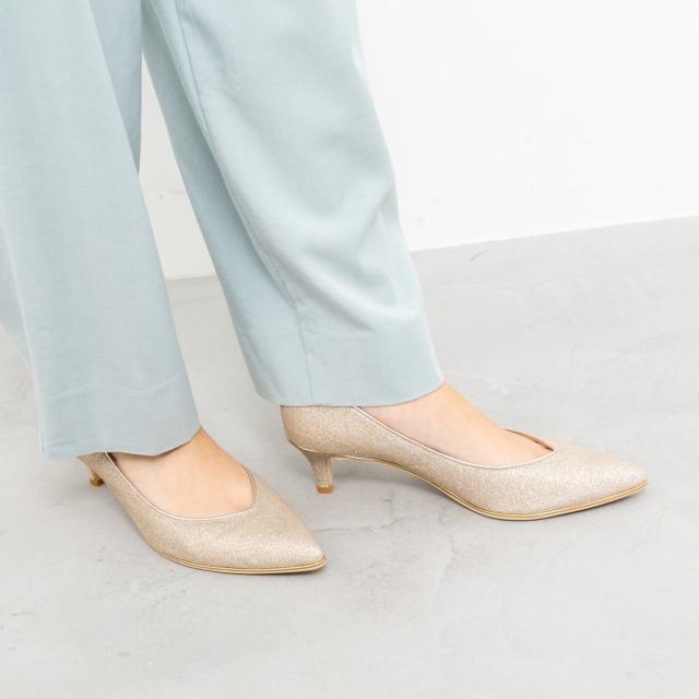ラウナレア（Launa lea）/【25秋冬新色】きれいシルエット☆ ゴールドラインパンプス(80009，80009E，80009F)