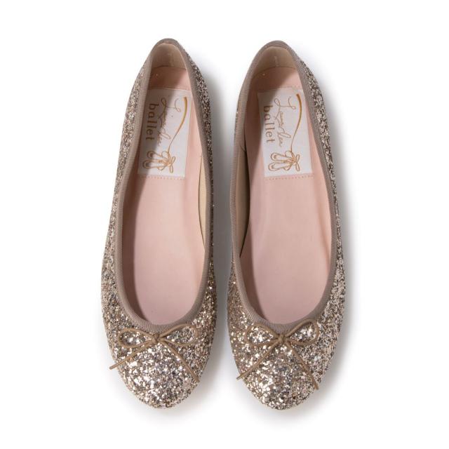 ラウナレア（Launa lea）/【結婚式にも♪】 グリッターラウンドトゥバレエシューズ(B1601A)の通販は 8,518円