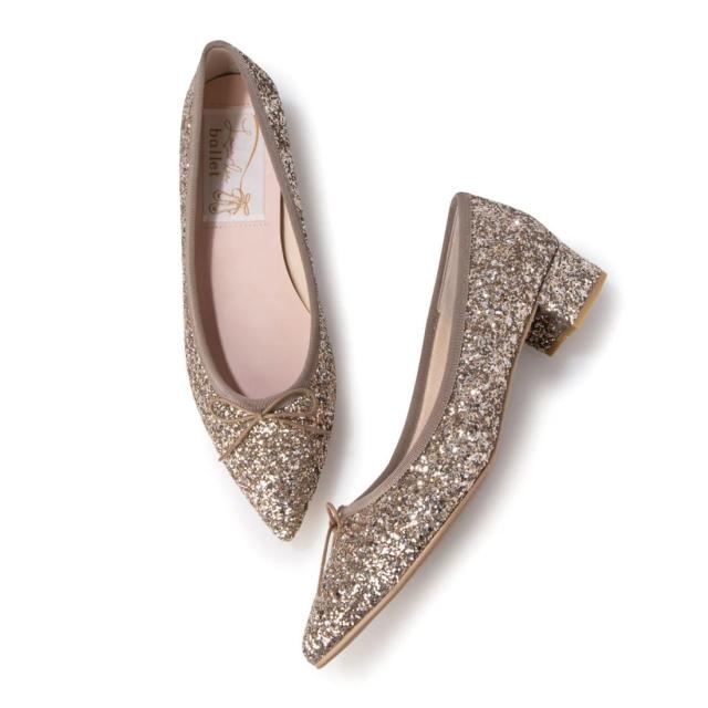 ラウナレア（Launa lea）/グリッターポインテッドトゥバレエシューズ(B9601A)