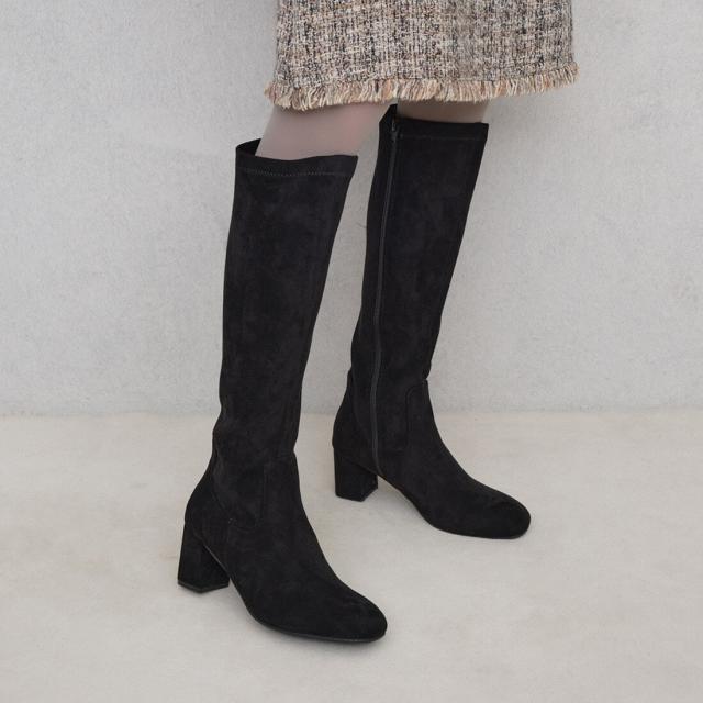 ラウナレア（Launa lea）/【25秋冬新色】スクエアトゥストレッチロングブーツ(S140) ラウナレア（Launa lea）/【25秋冬新色】スクエアトゥストレッチロング