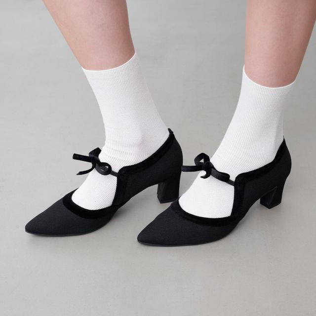 ラウナレア（Launa lea）/【25秋冬新カラー】6cmリボンメリージェーンパンプス(0577)