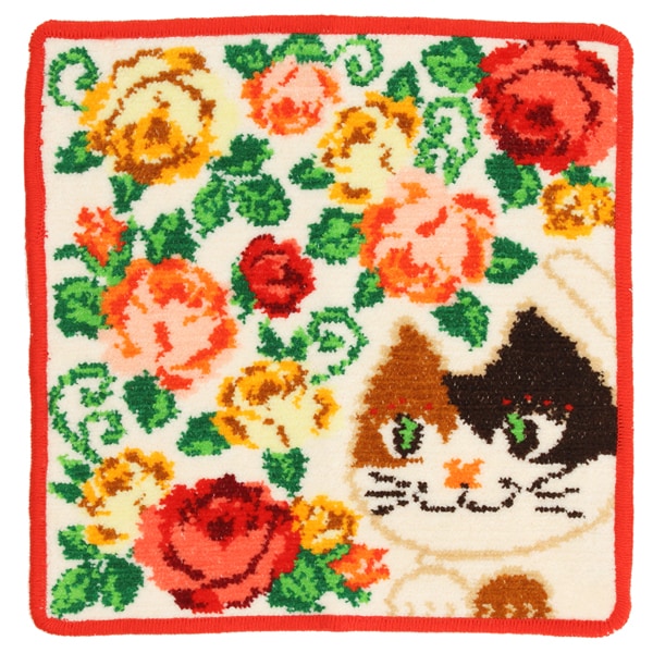 アナ スイ（ANNA SUI）/アナスイ シェニール織 タオルハンカチ 猫と