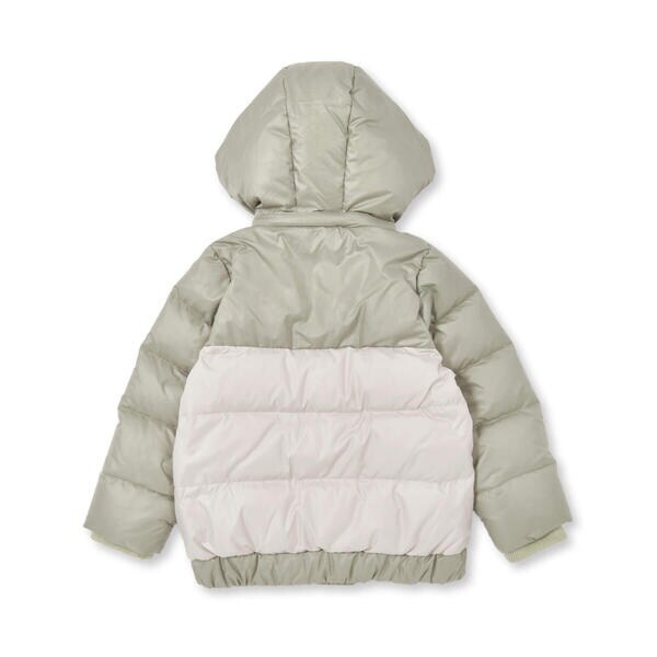 ベベ（BeBe）/【撥水加工】シャイニータフタバイカラーフード付きダウンコート(100~160cm)_5