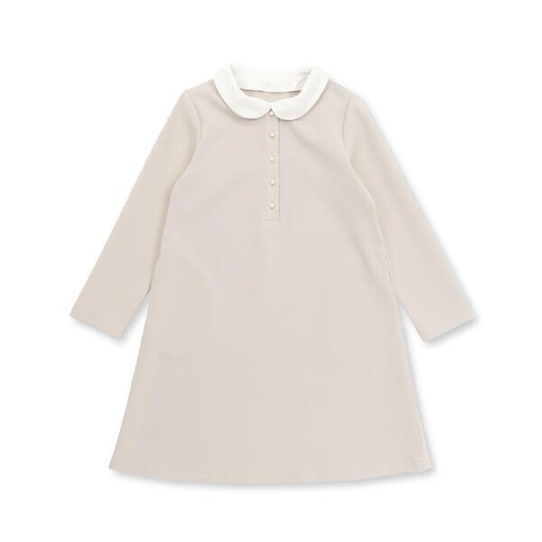 ベベ（BeBe）/付け襟3wayパールボタンダブルクロスワンピース(100~130cm)_5
