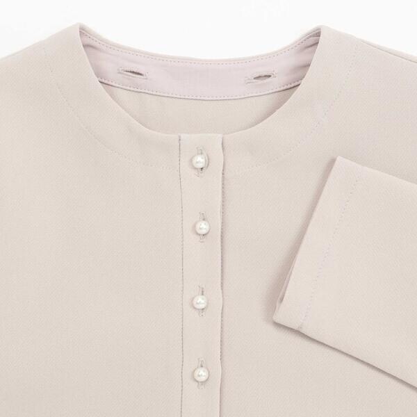 ベベ（BeBe）/付け襟3wayパールボタンダブルクロスワンピース(100~130cm)_10