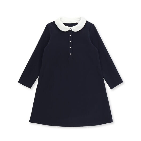 ベベ（BeBe）/付け襟3wayパールボタンダブルクロスワンピース(100~130cm)_13
