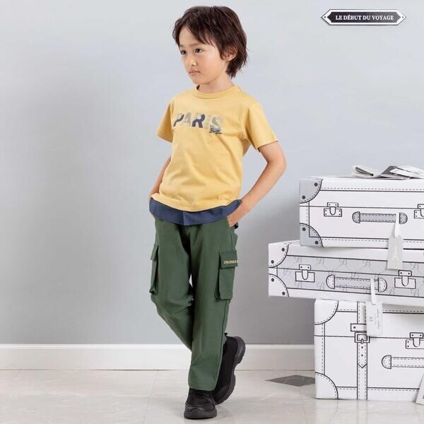 ベベ（BeBe）/ストレッチツイルカーゴロングパンツ(90~150cm)_3