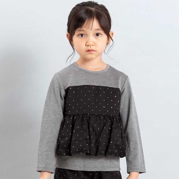 ベベ（BeBe）/【お揃い】エトワールシャイニードットドッキングプルオーバー(100~160cm)