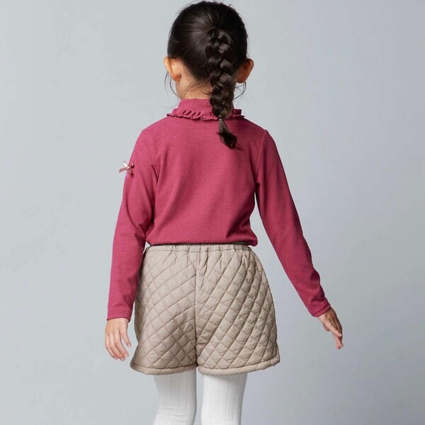 ベベ（BeBe）/タフタキルティングサイドカットショートパンツ(90~150cm)_5