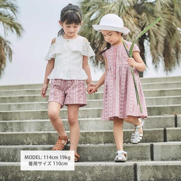 ベベ（BeBe）/2wayオフショルフリルカラーノースリーブペプラムブラウス(100~160cm)_2
