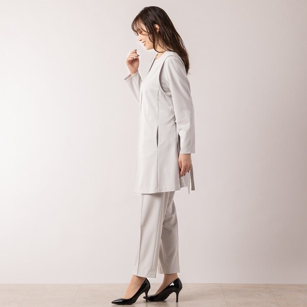 ピサーノ（PISANO）/ウエストリボン付き・Ｖネックロングジレの通販は