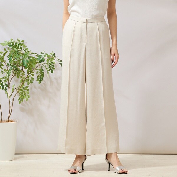 ☆新品　【ピサーノ 】ゆったりパンツ　最終価格‼️ L¥33000 NEW】ピサーノ（PISANO）/【セットアップ対応】ピンタックワイド