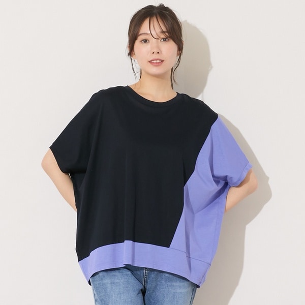 ピサーノ（PISANO）/【手洗いOK】バイカラー切り替えドルマントップス
