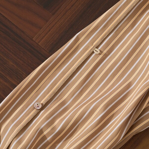 ピサーノ（PISANO）/【綿100％・手洗いOK】デザインスリーブストライプ