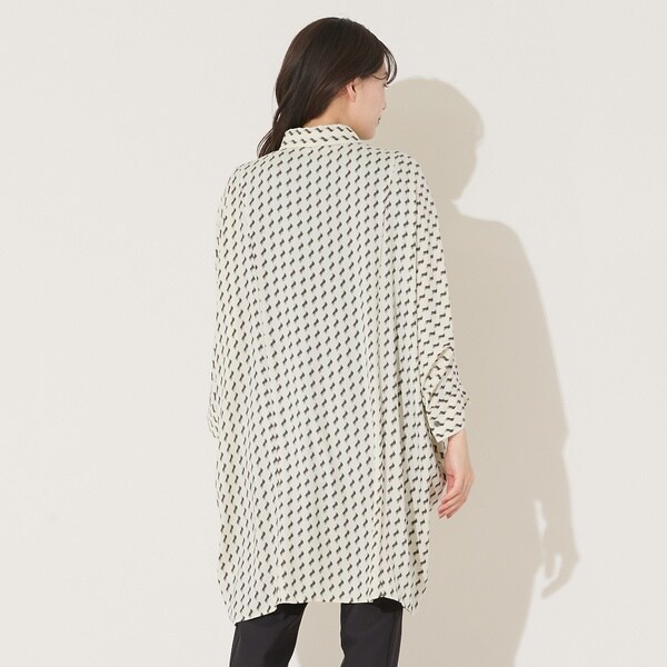 ピサーノ（PISANO）/【手洗いOK】2WAY・ドルマンスリーブ幾何プリント