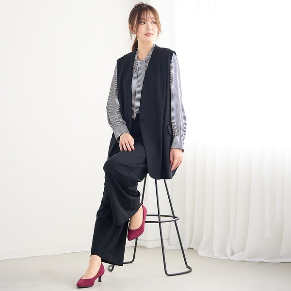 ピサーノ（PISANO）/【セットアップ対応】ショルダータック・ノーカラージレ