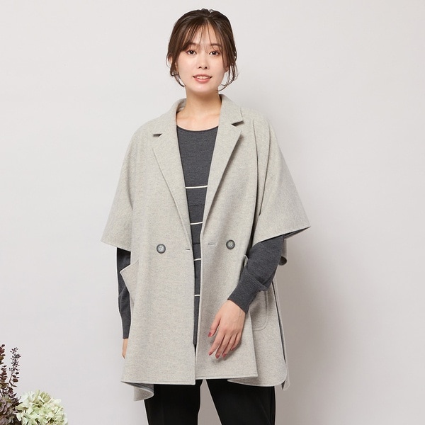 ピサーノ（PISANO）/【吸湿発熱】テーラードカラー・ポンチョジャケット