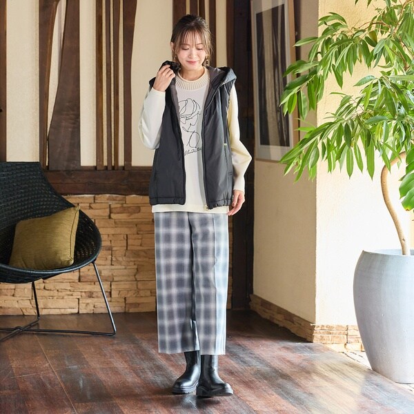 ピサーノ（PISANO）/【手洗いOK】真空プリーツ・ワイドストレート