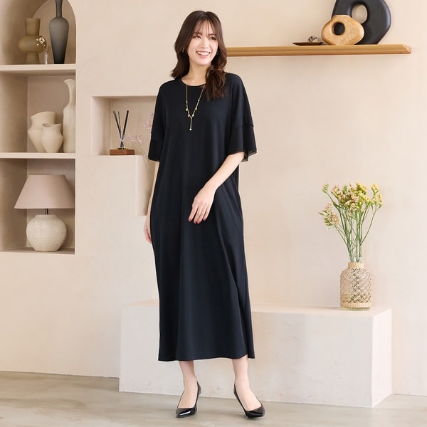 ピサーノ（PISANO）/【手洗いOK・吸水速乾・接触冷感・遮熱】ボクシーシルエットワンピース_1