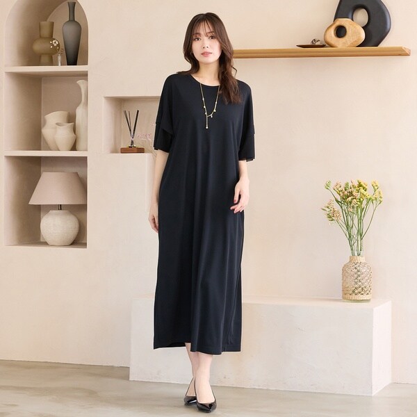 ピサーノ（PISANO）/【手洗いOK・吸水速乾・接触冷感・遮熱】ボクシーシルエットワンピース_9